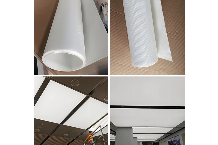 Silikonbelagt glassfiber dekorativt brannsikkert tak